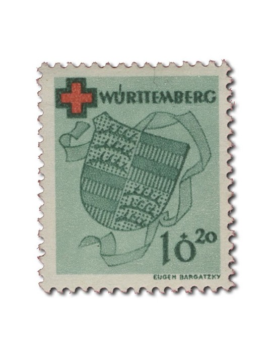 n° 38/41* - Timbre WURTEMBERG Poste