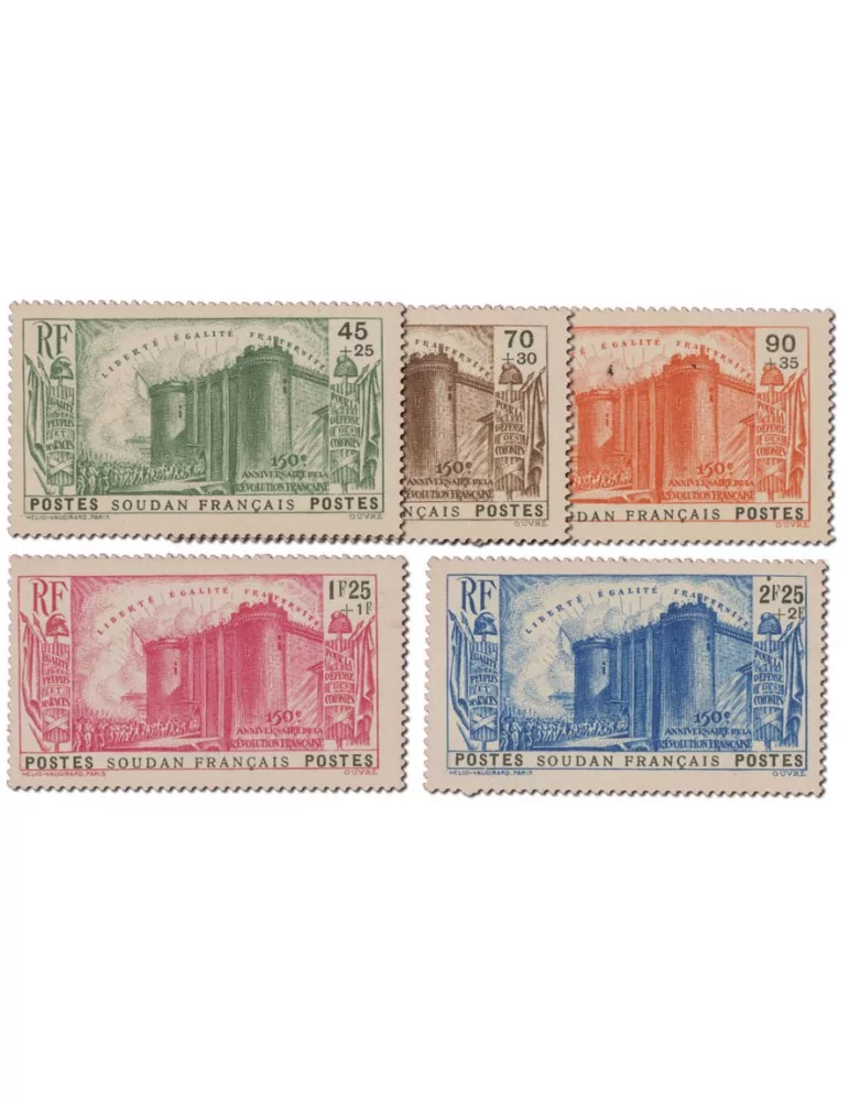 n° 105/109** - Timbre SOUDAN Poste