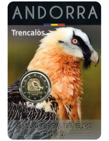 BU : 2 EURO COMMEMORATIVE 2025 : ANDORRE (Le Gypaète barbu)