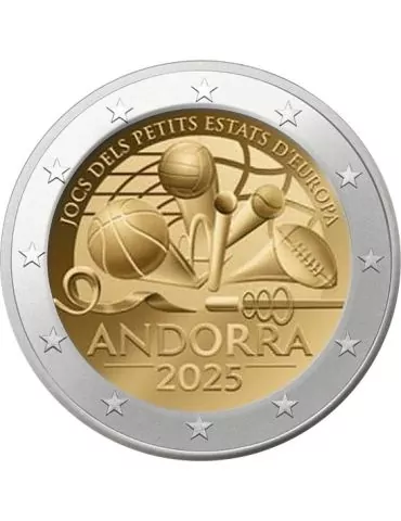 BU : 2 EURO COMMEMORATIVE 2025 : ANDORRE (Jeux des petits Etats d'Europe) 2