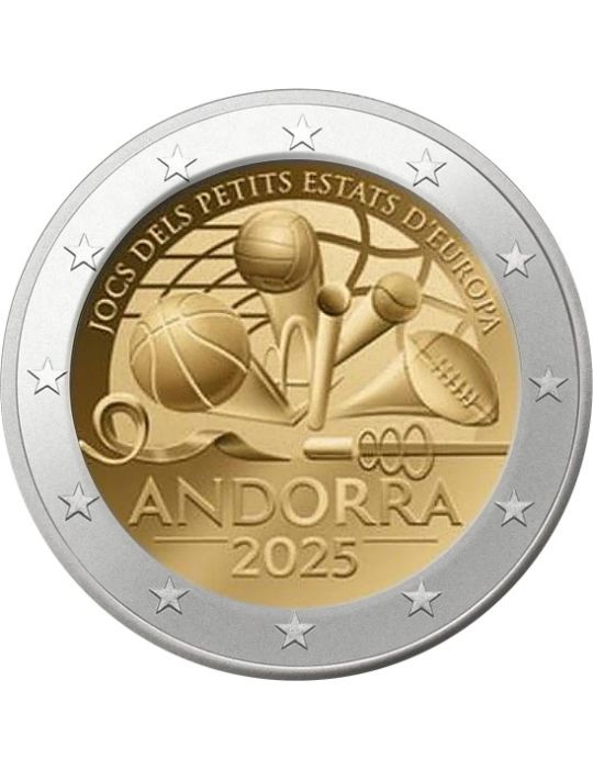 BU : 2 EURO COMMEMORATIVE 2025 : ANDORRE (Jeux des petits Etats d'Europe)