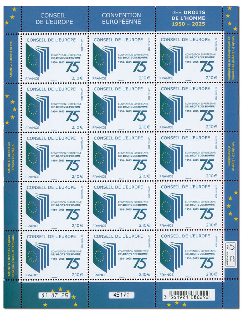 n° F10 - Timbre France Feuillets de France (Service n° 189)