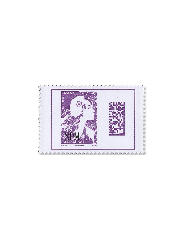 n° 1372 - Timbre Saint-Pierre et Miquelon Poste (Marianne de l'Avenir / Datamatrix)