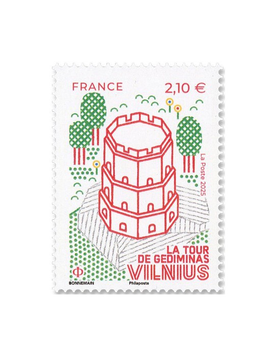 n° F5911 - Timbre FRANCE Poste (CAPITALES EUROPEENNES : VILNIUS)