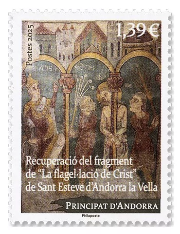 n° F932 - Timbre ANDORRE Poste (BLOC RECUPERATION PEINTURES DE SANT ESTEVE) 2