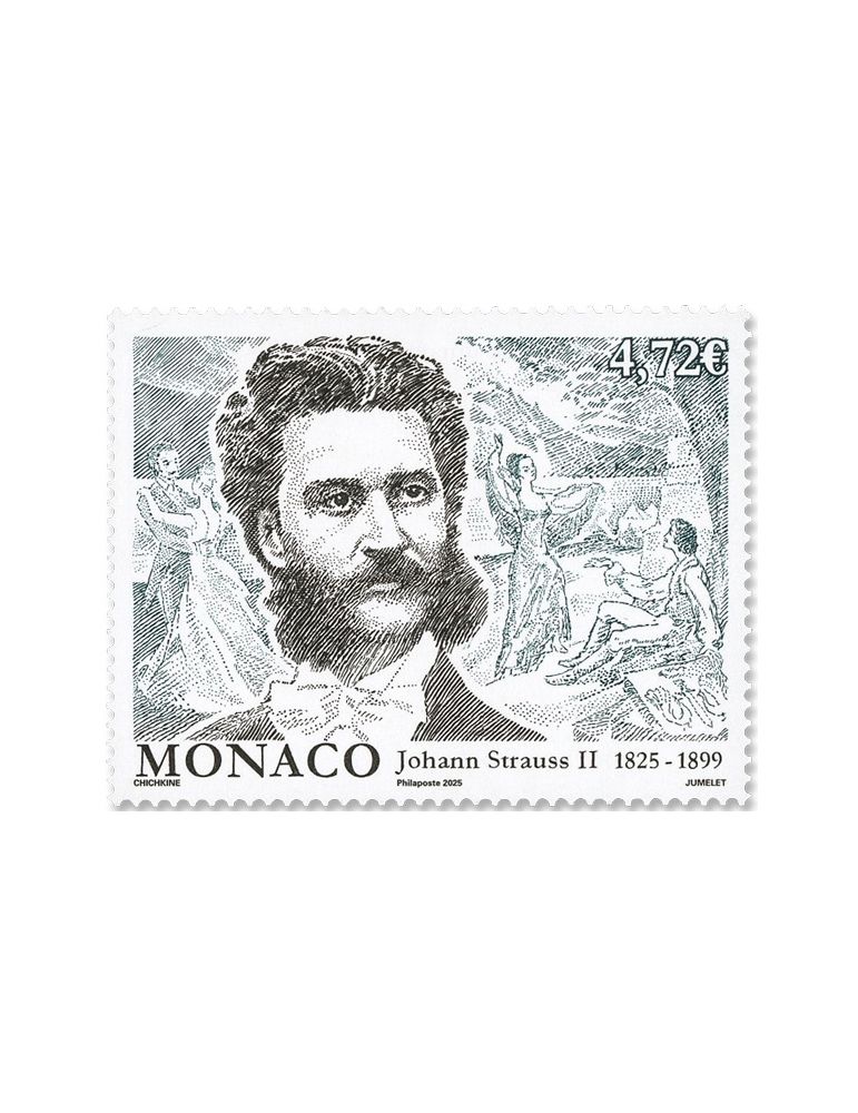 n° 3515 - Timbre MONACO Poste (200 ANS DE LA NAISSANCE DE JOHANN STRAUSS - 14 25 426)