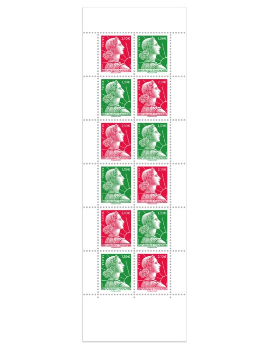 n° 1537 (n° 5926/5928) - Timbre France Carnets Divers (CARNET 70 ANS MARIANNE DE MULLER)