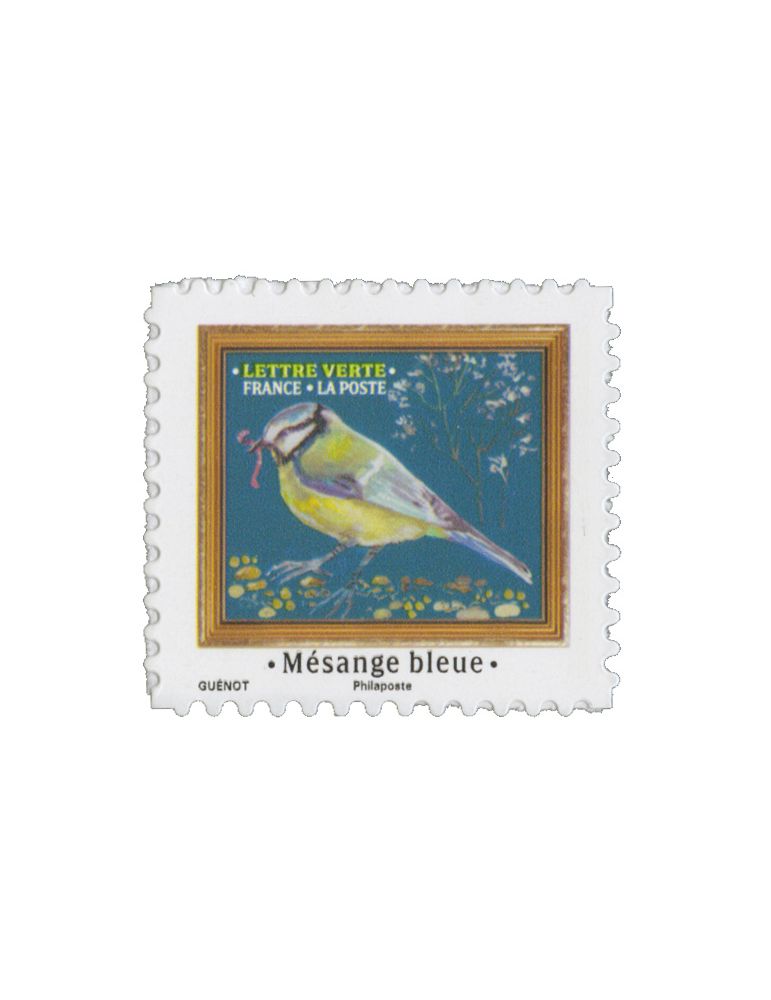 FRANCE : FEUILLE ADHESIVE LA MESANGE BLEUE
