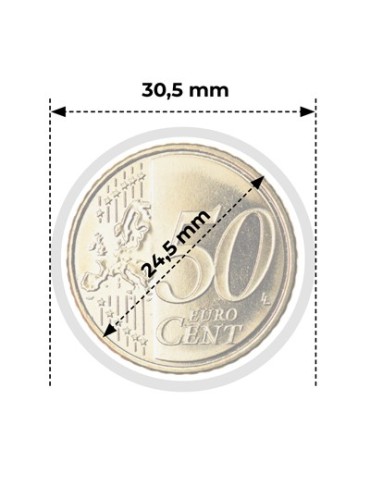 CAPSULES : 24.5 mm - POUR 50 CENT
