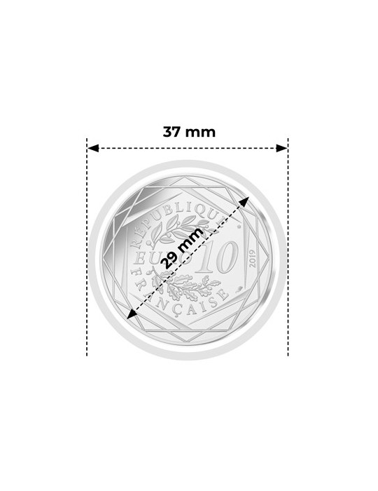 Lot De 100 Capsules Transparentes Pour Pièces – 37 Mm, Protection En Polypropylène, Collectionneur