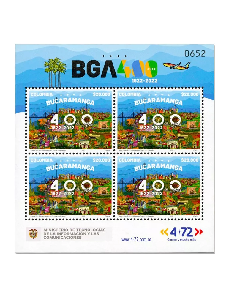 n° F2607 - Timbre COLOMBIE Poste