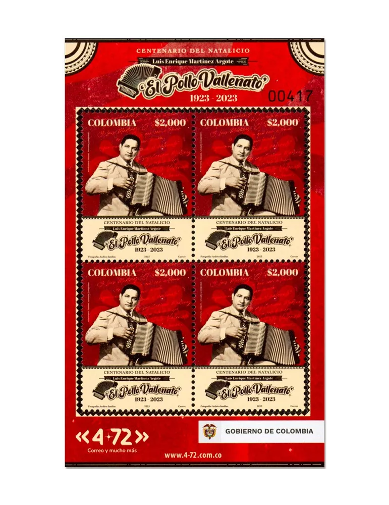 n° F2624 - Timbre COLOMBIE Poste