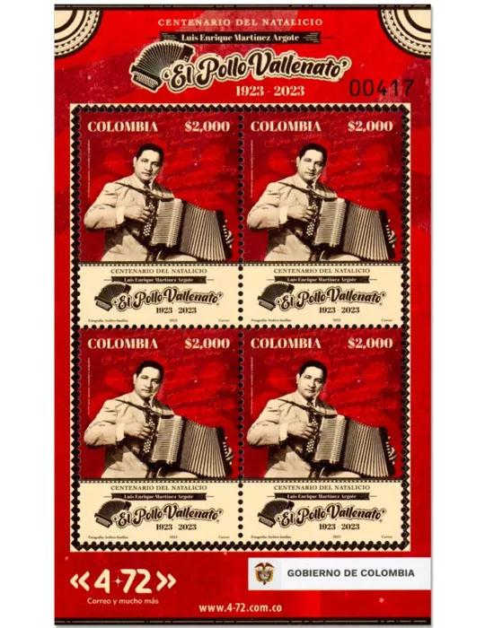 n° F2624 - Timbre COLOMBIE Poste