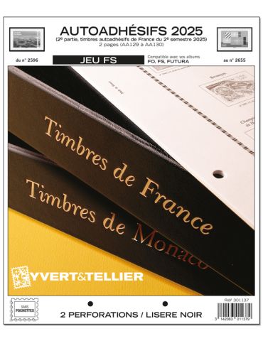 FRANCE AUTOADHESIFS FS : 2025- 2E SEMESTRE (JEUX SANS POCHETTES)