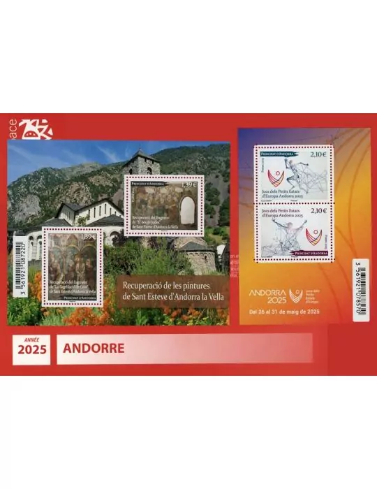 n° 920/938 -Timbre Andorre Année complète (2025)