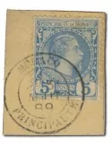 n° 3 obl. sur fragment - Timbre MONACO Poste