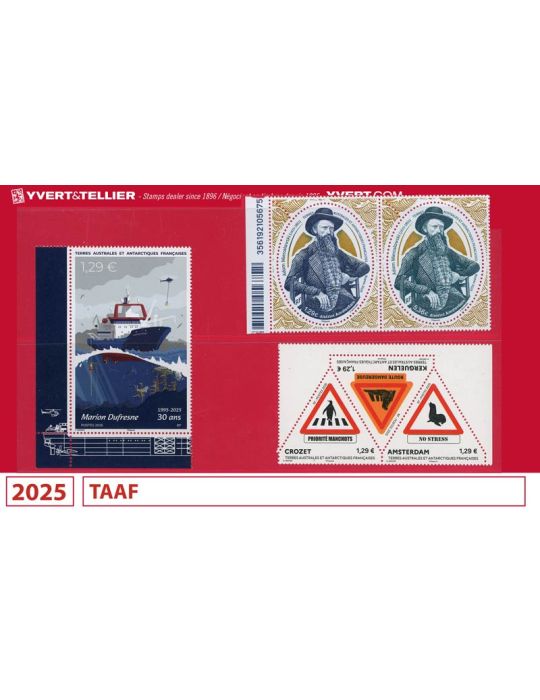 n° 1102/1136 - Timbre TAAF Année complète (2025)