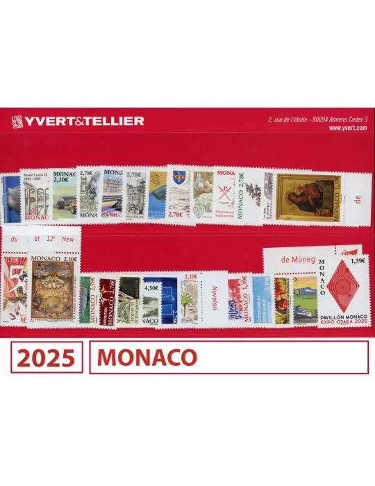 n° 3470/3569 - Timbre Monaco Année complète (2025)