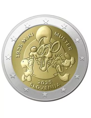 2 EURO COMMEMORATIVE 2025 : SLOVENIE (100 Ans de Miki Muster)