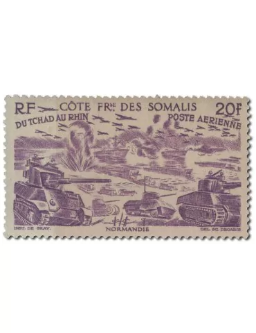 n° 14/19** - Timbre COTE DES SOMALIS Poste Aerienne 2