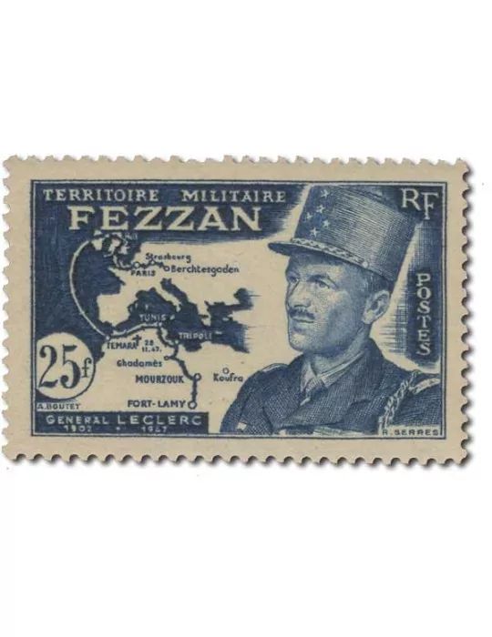 n° 43/53* - Timbre FEZZAN Poste