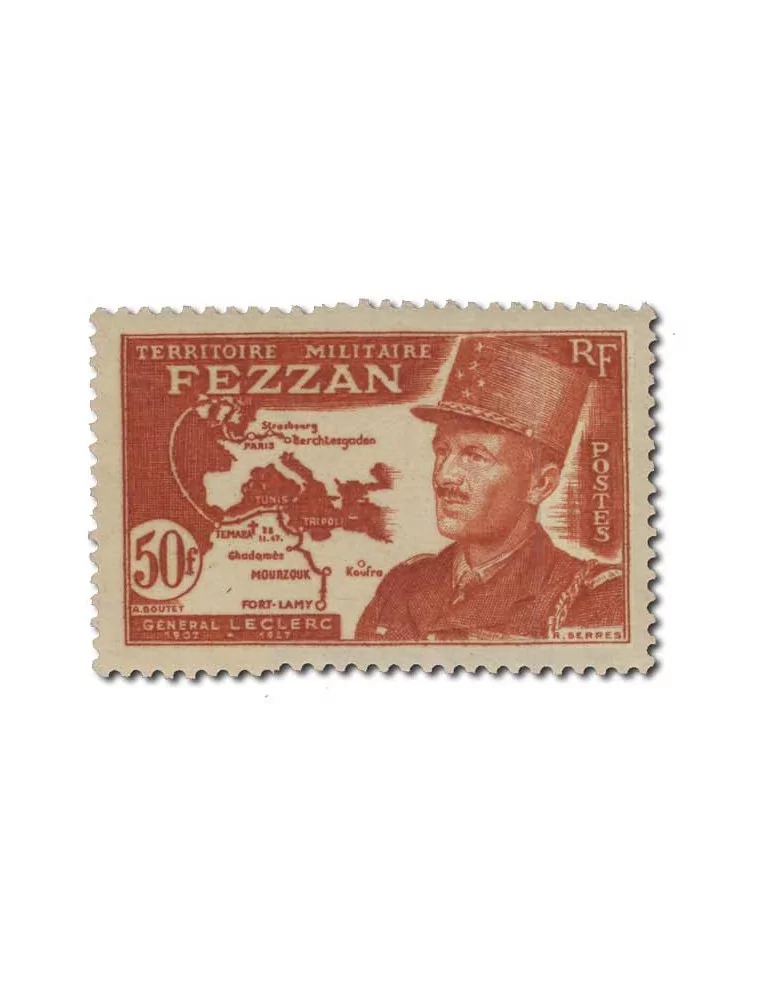 n° 43/53* - Timbre FEZZAN Poste