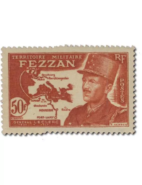 n° 43/53* - Timbre FEZZAN Poste