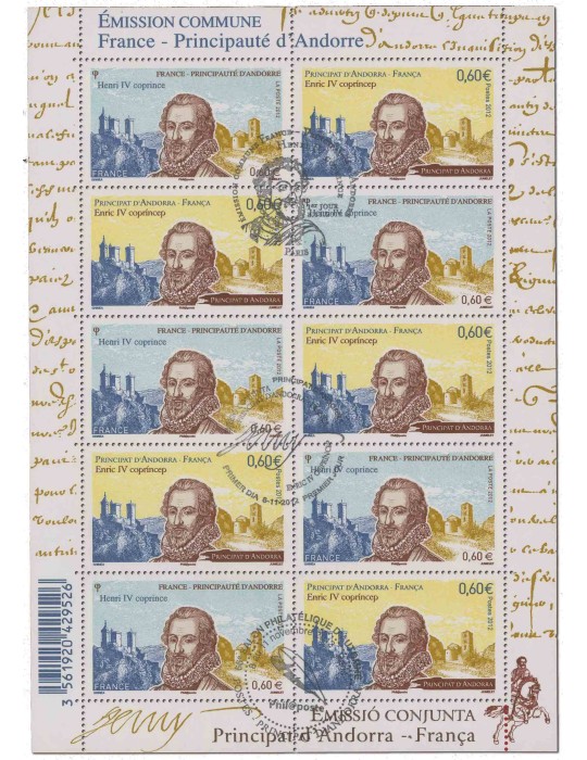 n° F732 obl. - Timbre ANDORRE Poste