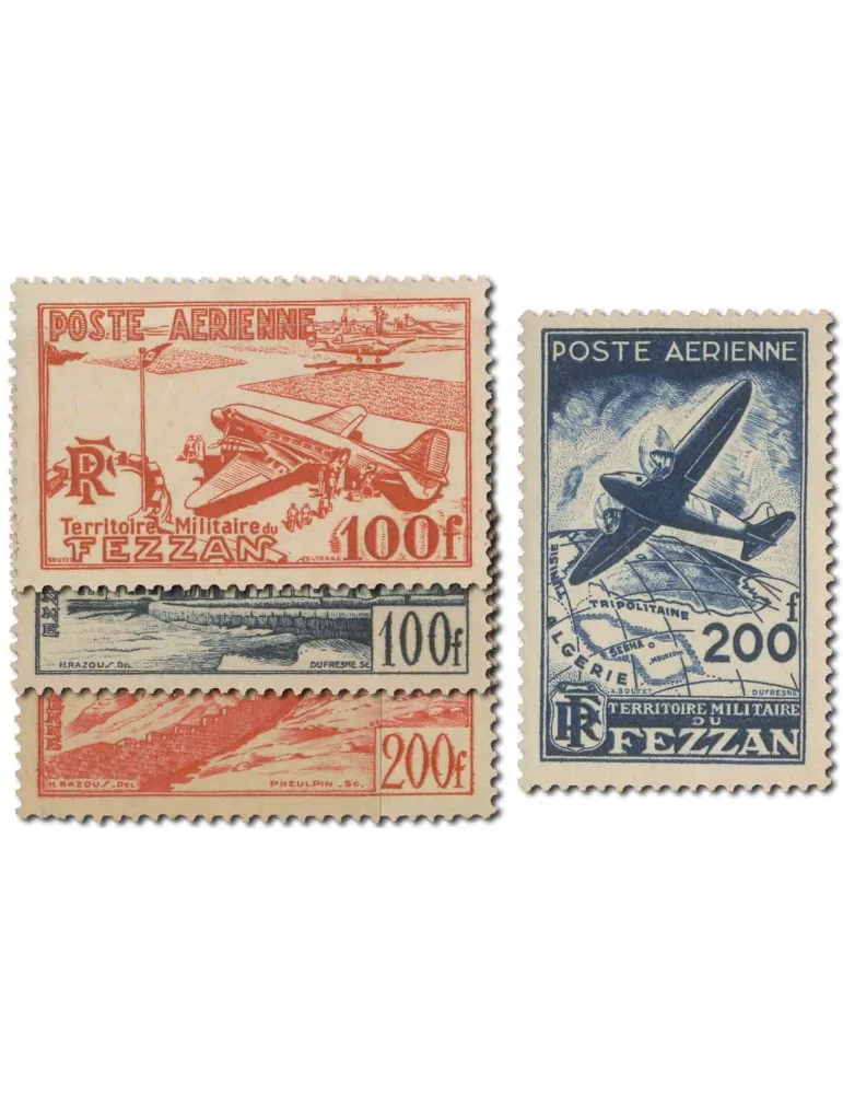 n° 4/7** - Timbre FEZZAN Poste Aerienne