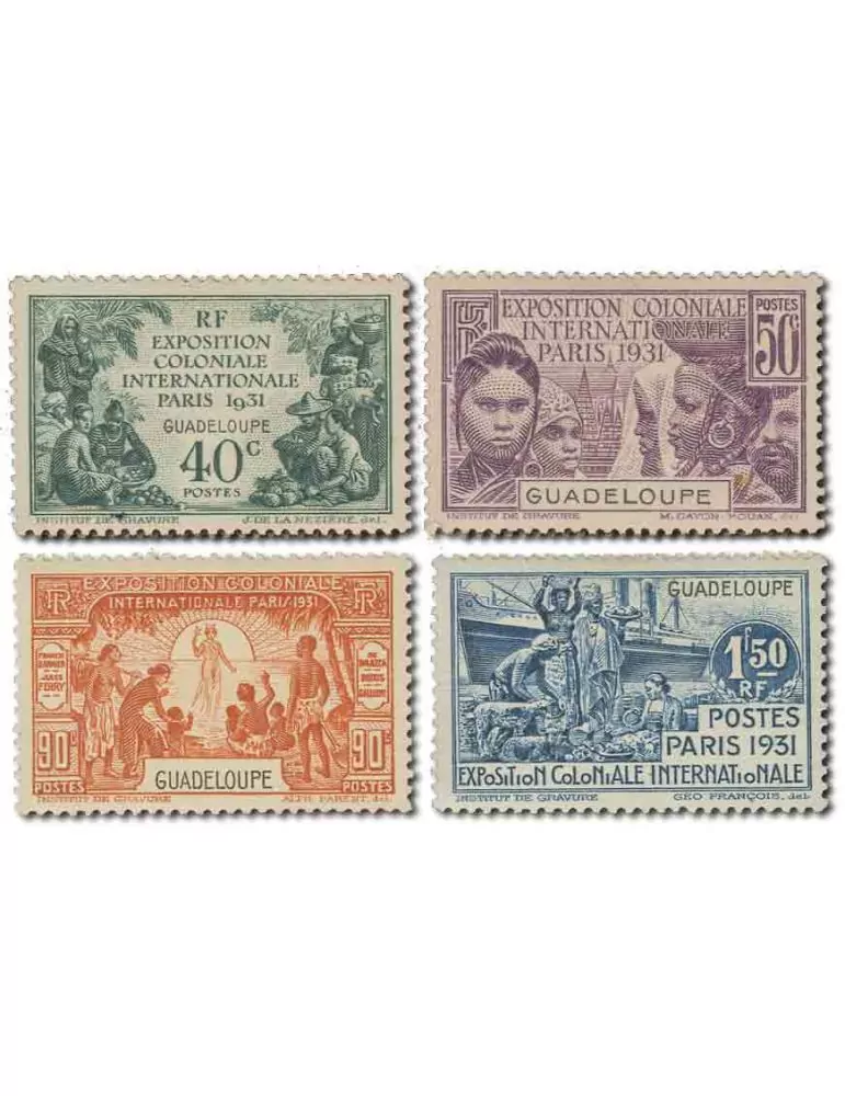 n° 123/126 - Timbre GUADELOUPE Poste