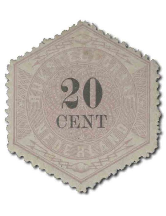 n° 6 - Timbre PAYS-BAS Telegraphe