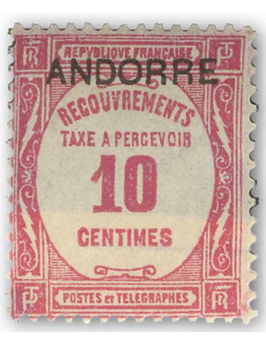 n° 9/15* - Timbre ANDORRE Taxe