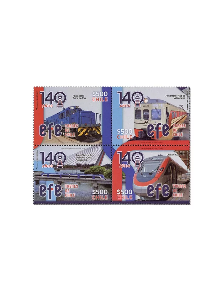 n° 2212/2215 - Timbre CHILI Poste