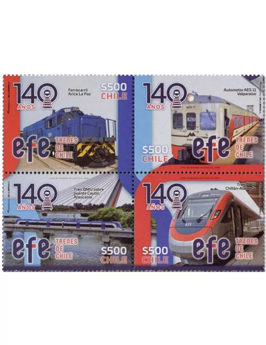 n° 2212/2215 - Timbre CHILI Poste