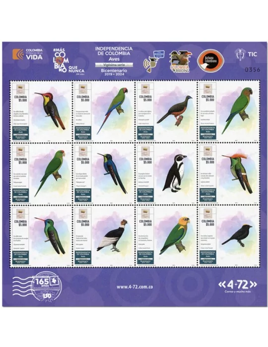 n° 2752/2763 - Timbre COLOMBIE Poste