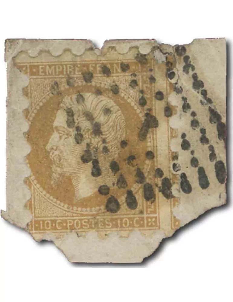 n° 13A obl. sur fragment - Timbre FRANCE Poste