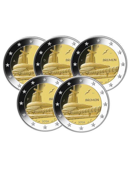2 EURO COMMEMORATIVE 2026 : ALLEMAGNE (Présidence de Sarre au Bundesrat)) – 5 ATELIERS