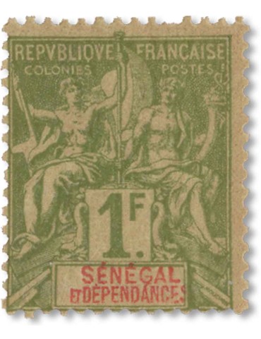 n° 8/20 - Timbre SENEGAL Poste 2