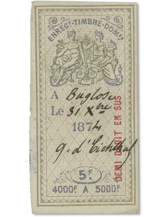 n° 183/197 obl. - Timbre FRANCE Fiscaux