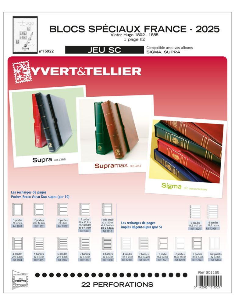FRANCE BLOCS SPECIAUX SC: 2025-2 (JEUX AVEC POCHETTES)