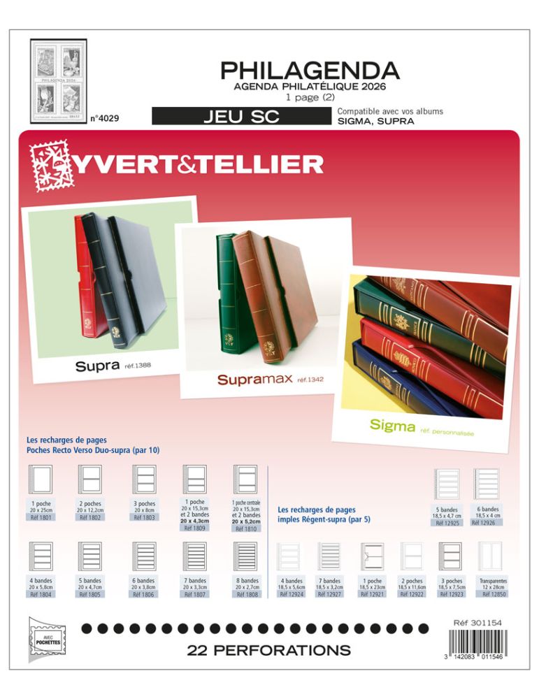 FRANCE PHILAGENDA SC : 2025-2 (JEUX AVEC POCHETTES)