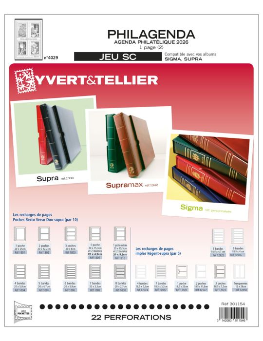 FRANCE PHILAGENDA SC : 2025-2 (JEUX AVEC POCHETTES)