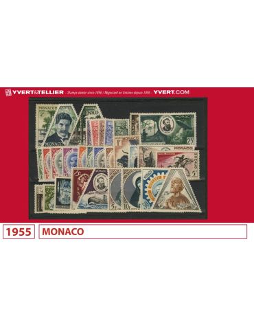 n° 412/440 -Timbre Monaco Année complète (1955)