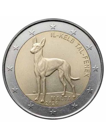 BU : 2 EURO COMMEMORATIVE 2026 : MALTE (Le Lévrier pharaon) 2