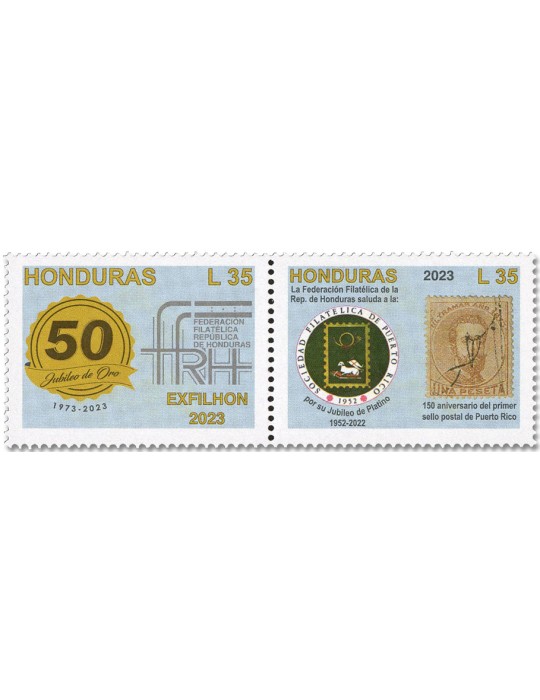 n° 345/346 - Timbre HONDURAS Poste