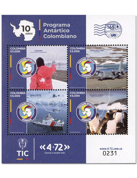 n° 2786/2789 - Timbre COLOMBIE Poste