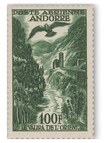 n° 2/3* - Timbre ANDORRE Poste Aerienne 2