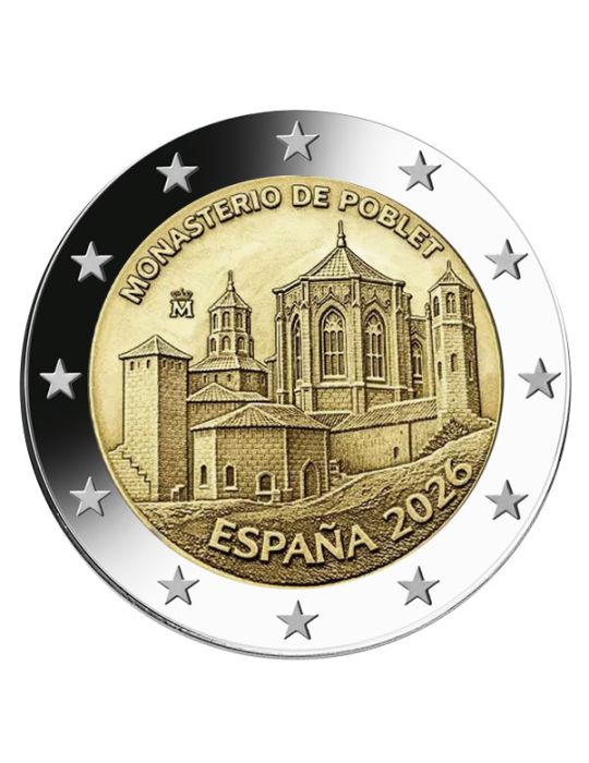 2 EURO COMMEMORATIVE 2026 : ESPAGNE (Monastère de Poblet)