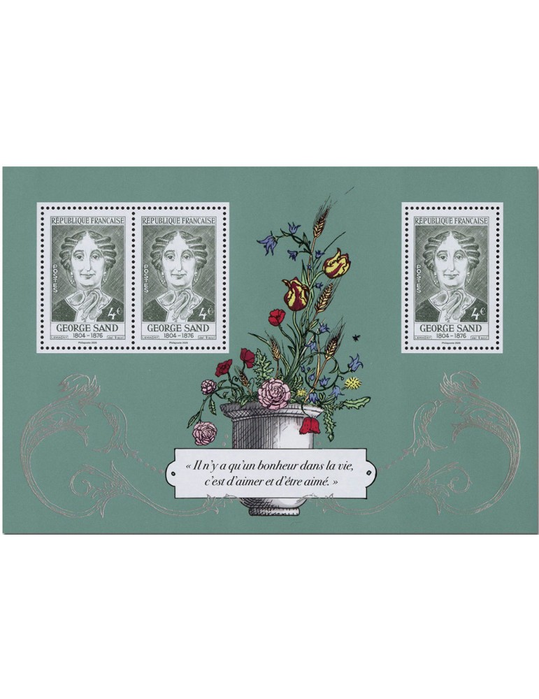 n° F5995 - Timbre FRANCE Poste (BLOC GEORGE SAND 1804/1876-11_26_127)