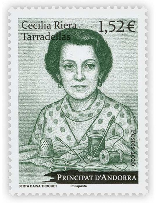 n° 941 - Timbre ANDORRE Poste (CECILIA RIERA TARADELLAS- 14_26_102)